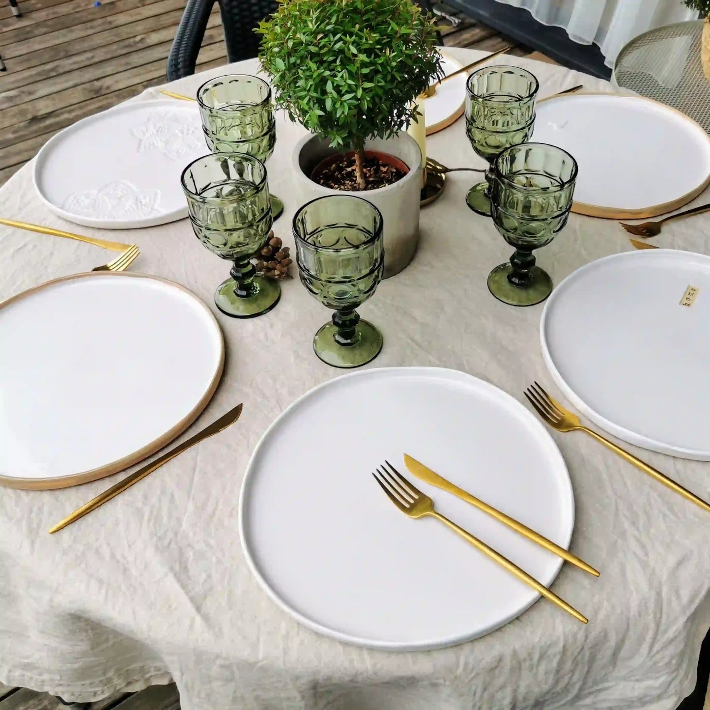 rankų darbo lėkštės